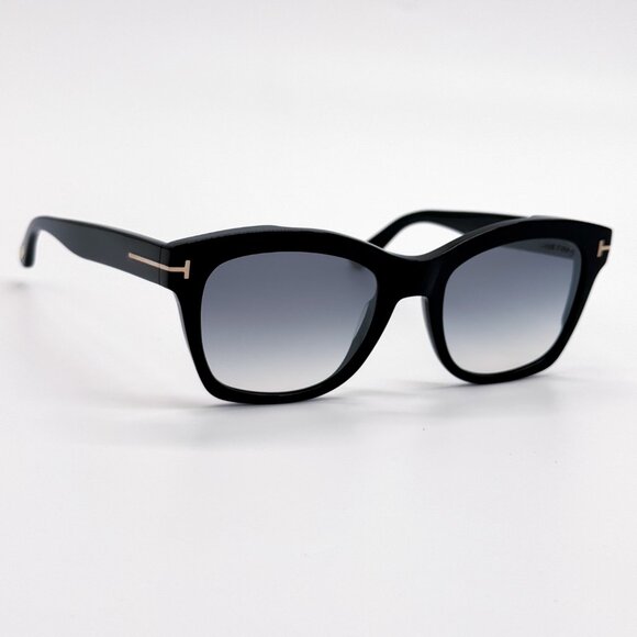 NEW TOM FORD LAUREN-02 TF614 01C WOMEN TOM FORD  FT0614/S BLACK SUNGLASSES - Picture 5 of 10